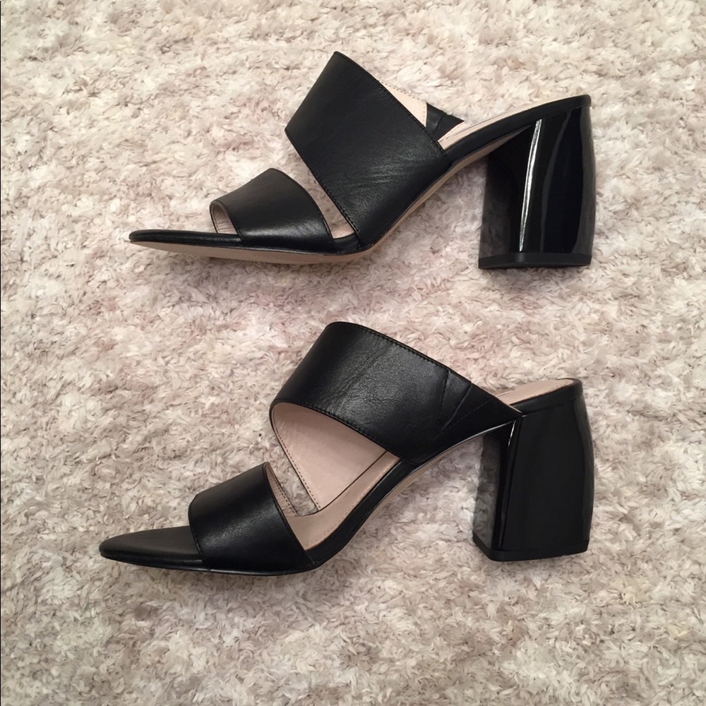 Louise et Cie Lo-Kapa Black Leather Slide Sandals